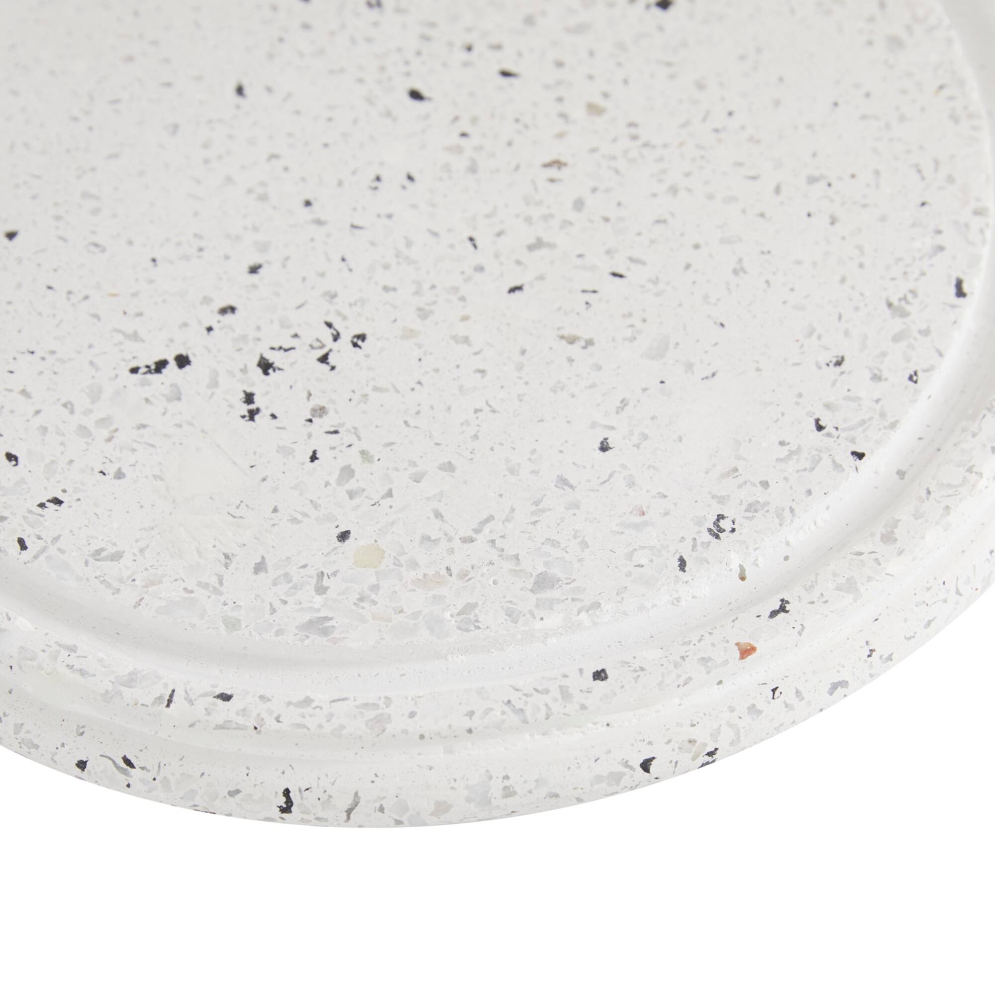 White Stoneware and Glass Contemporary Cake Stand with Cloche, 11" x 9" x 9"
